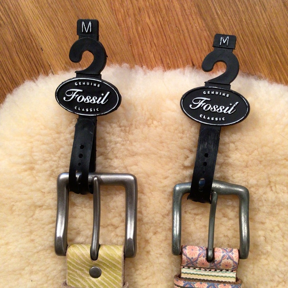 Fossil Set Of 2 Studded Leather Belts - image 4